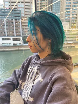 ミディアム カラー メンズ ダブルカラー/ ケアブリーチ/クニトのヘアスタイル