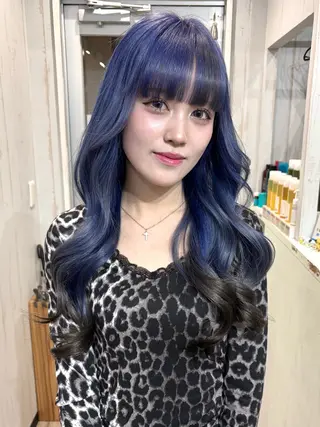 ロング カラー 渋谷デザインカラー 🎀ハイトーンのヘアスタイル