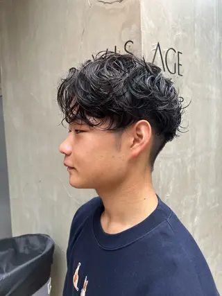 パーマ メンズ ブリーチカラー🫧 いぐち しょうた🫧のヘアスタイル