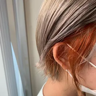 ショート カラー ボブウルフ／ボブ Satsuki【名駅のヘアスタイル