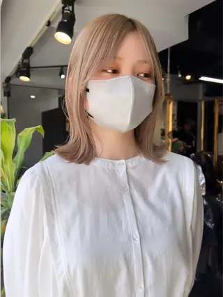 ミディアム カラー nendo_hair所属・ハイトーン/ボブ 🎀sonokaのヘアスタイル