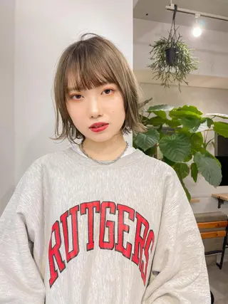 ショート カラー パーマ* 顔まわり似合わせのヘアスタイル