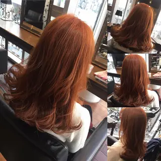 セミロング カラー 吉本 yoshimotoのヘアスタイル