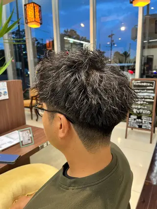 ショート パーマ メンズ AROH men's cut&men's perm 船橋店所属・🧊メンズ特化🧊 高木航希のヘアスタイル