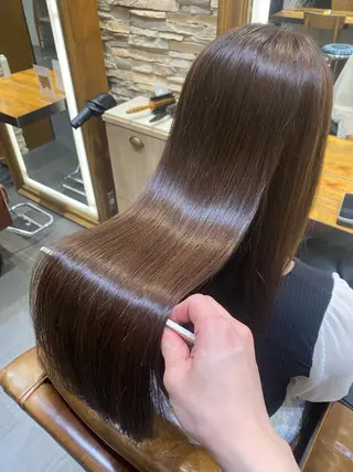 ロング 韓国ヘア/銀座/ 艶髪/ウチダのヘアスタイル