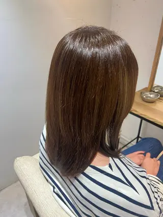 セミロング カラー ブルームヘアデザイン かこ。のヘアスタイル