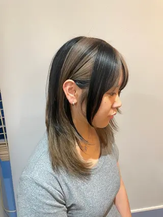 セミロング カラー envogue ゆりのヘアスタイル