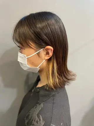 ミディアム 🌈ショートボブ⚪︎ 暖色🌈村山武史のヘアスタイル