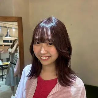 ミディアム カラー ruup Aru ユウキのヘアスタイル