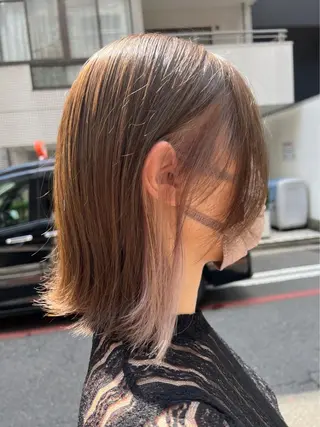 ミディアム ✨ミニモ限定価格◎ ブリーチ無しカラーのヘアスタイル