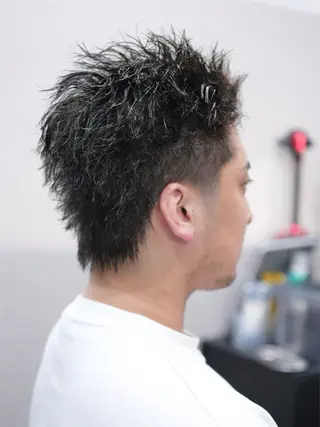 ショート パーマ メンズ SLASHメンズ専門 山口孔聖のヘアスタイル