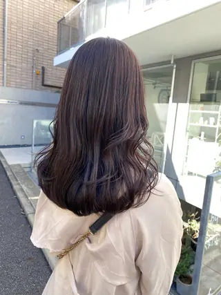 ミディアム カラー 🫧ブリーチなし 透明感カラーゆん🫧のヘアスタイル
