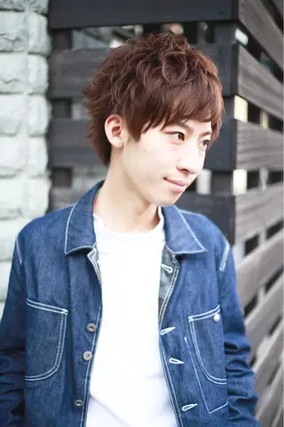 ショート カラー パーマ メンズ 髪質改善&Spa fee 南越谷店2号店所属・岩井 夏生のヘアスタイル