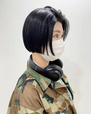 ミディアム 石山 /切りっぱなしボブのヘアスタイル