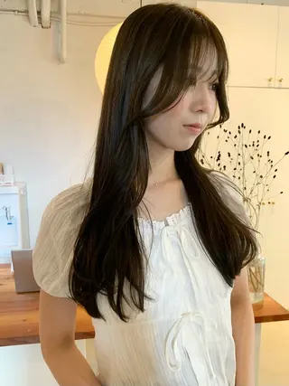 ロング カラー 落合希 new open ✨のヘアスタイル