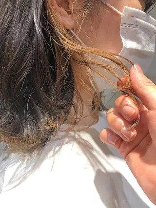 ミディアム カラー 圧倒的透明感カラー nana🦕のヘアスタイル