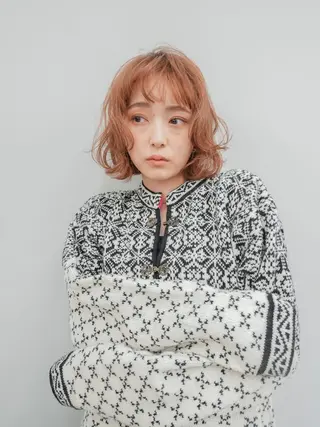 ミディアム パーマ gite カワムラナオキのヘアスタイル