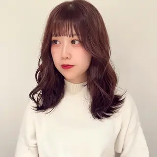 ミディアム カラー ヘアアレンジ 🎀taro ブリーチなしカラーのヘアスタイル