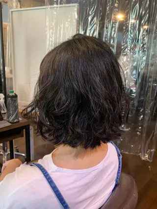 ミディアム パーマ ナカジマ ハルカのヘアスタイル