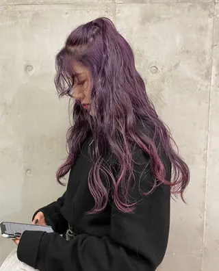 ロング カラー akari 🩵のヘアスタイル