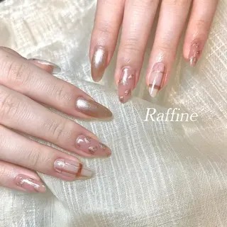 ネイル RAFFINE 月🦋🩵のネイルデザイン