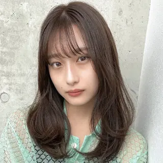 セミロング カラー ヘアアレンジ/透明感 カラー/AKARIのヘアスタイル