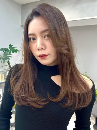 ロング レイヤー×ツヤカラー 渋谷/kougaのヘアスタイル
