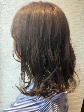 ミディアム カラー パーマ ヘアアレンジ Earth岩槻店 YAGIのヘアスタイル