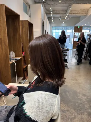 ミディアム カラー 中村 空のヘアスタイル