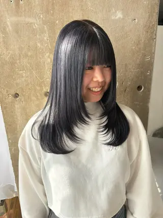 ロング カラー person♡kii マオのヘアスタイル