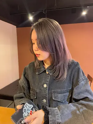 ミディアム カラー 🐺ウルフオタク🐺 ハイトーン/moeのヘアスタイル