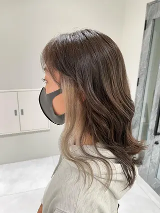 セミロング カラー 髪質改善/レイヤー 兼折楓馬のヘアスタイル