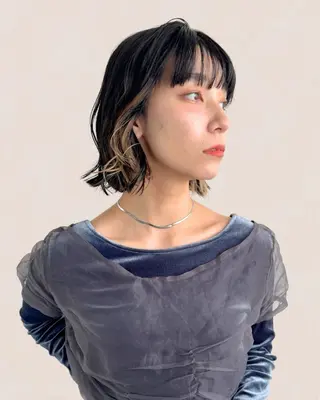 ミディアム カラー Joule 建山美友のヘアスタイル