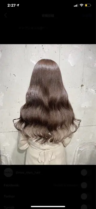 ロング カラー 🟦ニュアンス/メン ズパーマ横浜🟦のヘアスタイル