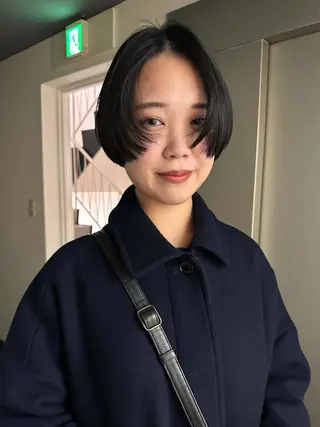 ショート カラー ボブ/レイヤー/ケア パーマ/リュウタのヘアスタイル