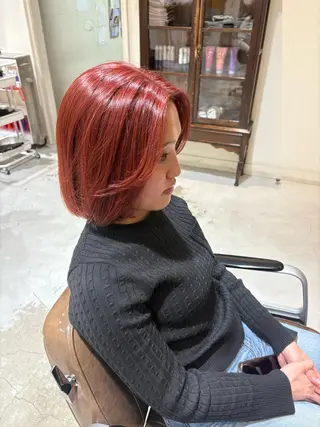 ショート ✨艶髪／透明感カラー ミユ💜のヘアスタイル