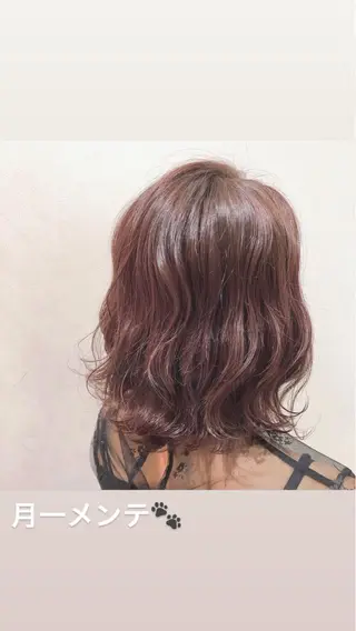 ミディアム カラー 松永 果菜のヘアスタイル