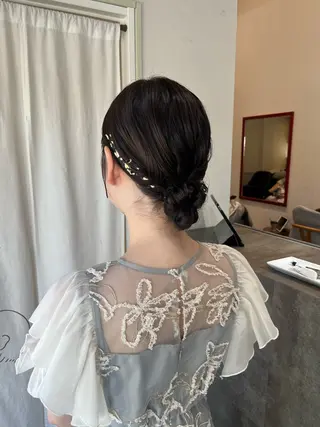 セミロング ヘアアレンジ 金沢市/美容師/ 岡島由希美のマツエク・マツパデザイン