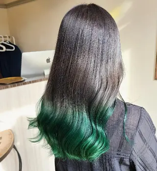 ミディアム カラー ケアブリーチ、 髪質改善 福士直矢のヘアスタイル