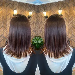 セミロング カラー tocca 💜石田愛結💜のヘアスタイル