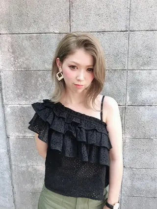 ミディアム カラー ♡ma ki♡のヘアスタイル