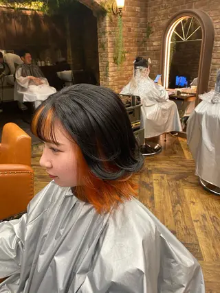 ミディアム カラー Helm所属・久次米 智人のヘアスタイル