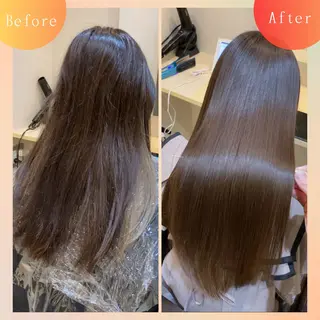 ロング 自然で柔らかい縮毛 矯正✨松尾郁哉のヘアスタイル