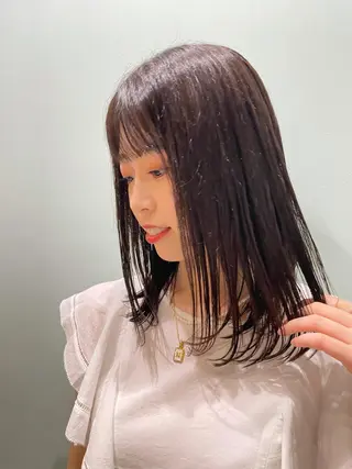 セミロング 🌈HAPPYになる hair🌈ユウカのヘアスタイル