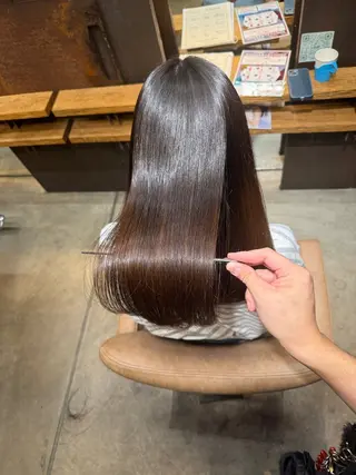 セミロング 美髪縮毛矯正/ 髪質改善/愛敬響のヘアスタイル