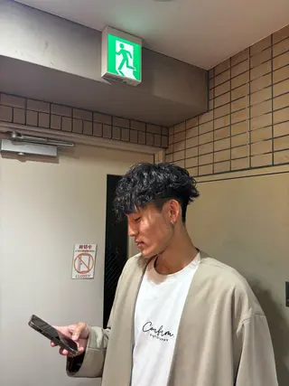 ショート パーマ メンズ パーマ特化🌀 ナカムラカイオウ🌎のヘアスタイル