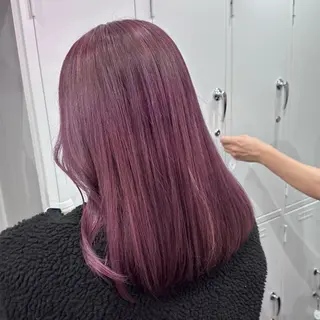セミロング カラー ハイトーン/ウルフ /エクステ/ましろのヘアスタイル