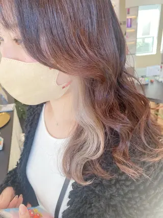 ロング カラー 個性派/ブリーチ ＊ほのかのヘアスタイル