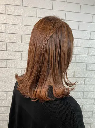 セミロング カラー ニュアンスデザイン✄ YOU♡のヘアスタイル