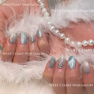 ネイル リボン、ガーリー パーツ放題専門店のネイルデザイン